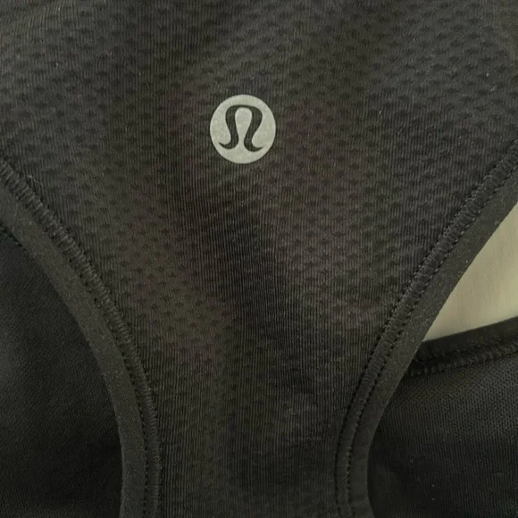 Lululemon Ebb to Train Bra, Black, Size 12 high neck racerback - Picture 5 of 7